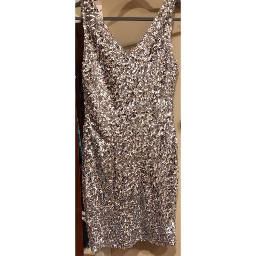 Silver Sequin Dress
